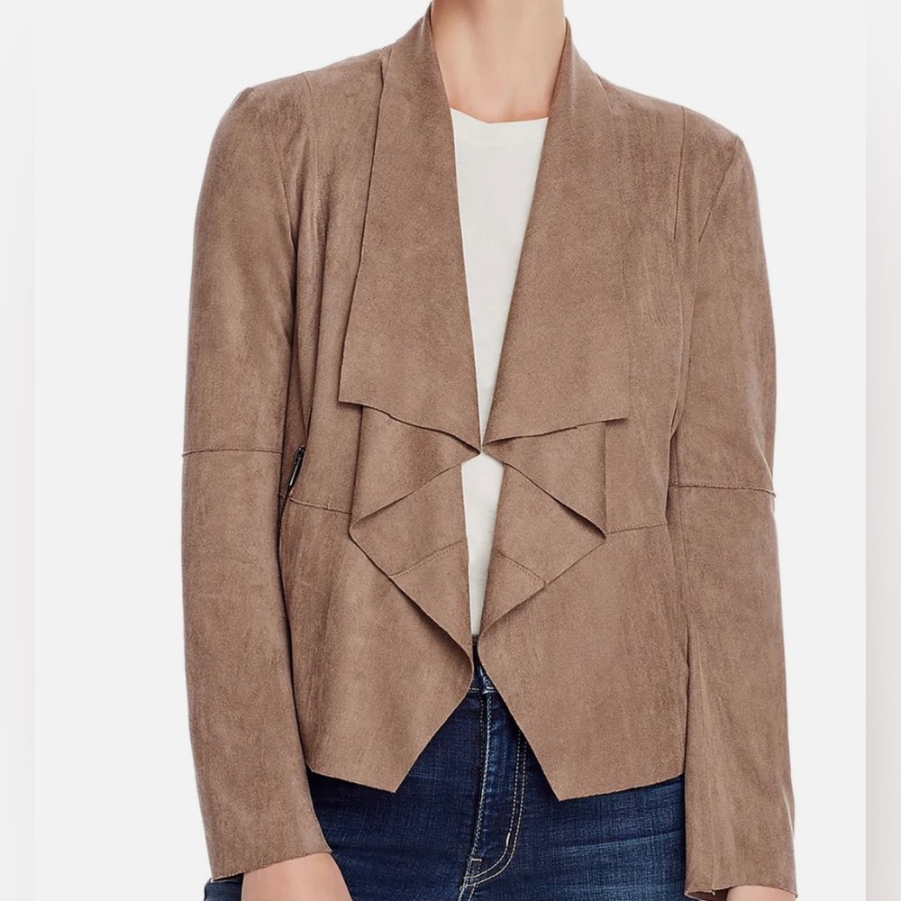 NEW - Bagatelle faux suede drape front jacket - fits Medium